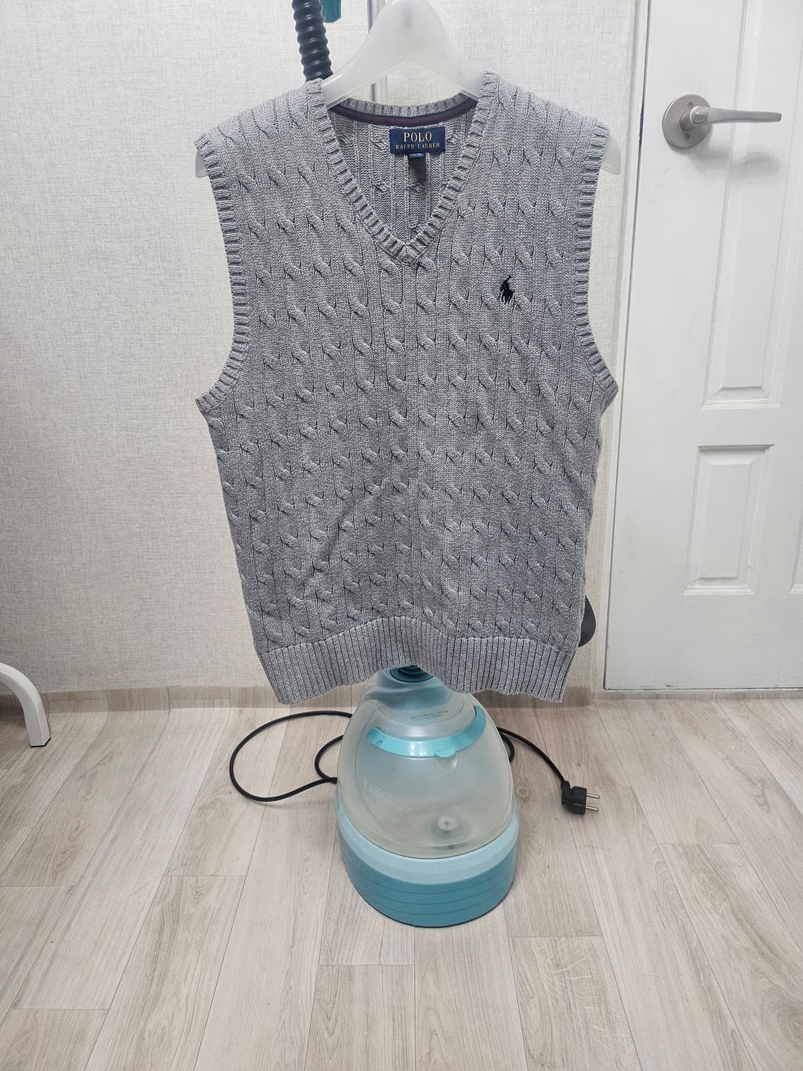 (90)S ☆초대장급☆ 랄프로렌폴로 케이블꽈베기 [그레이] 니트조끼 상품이미지1