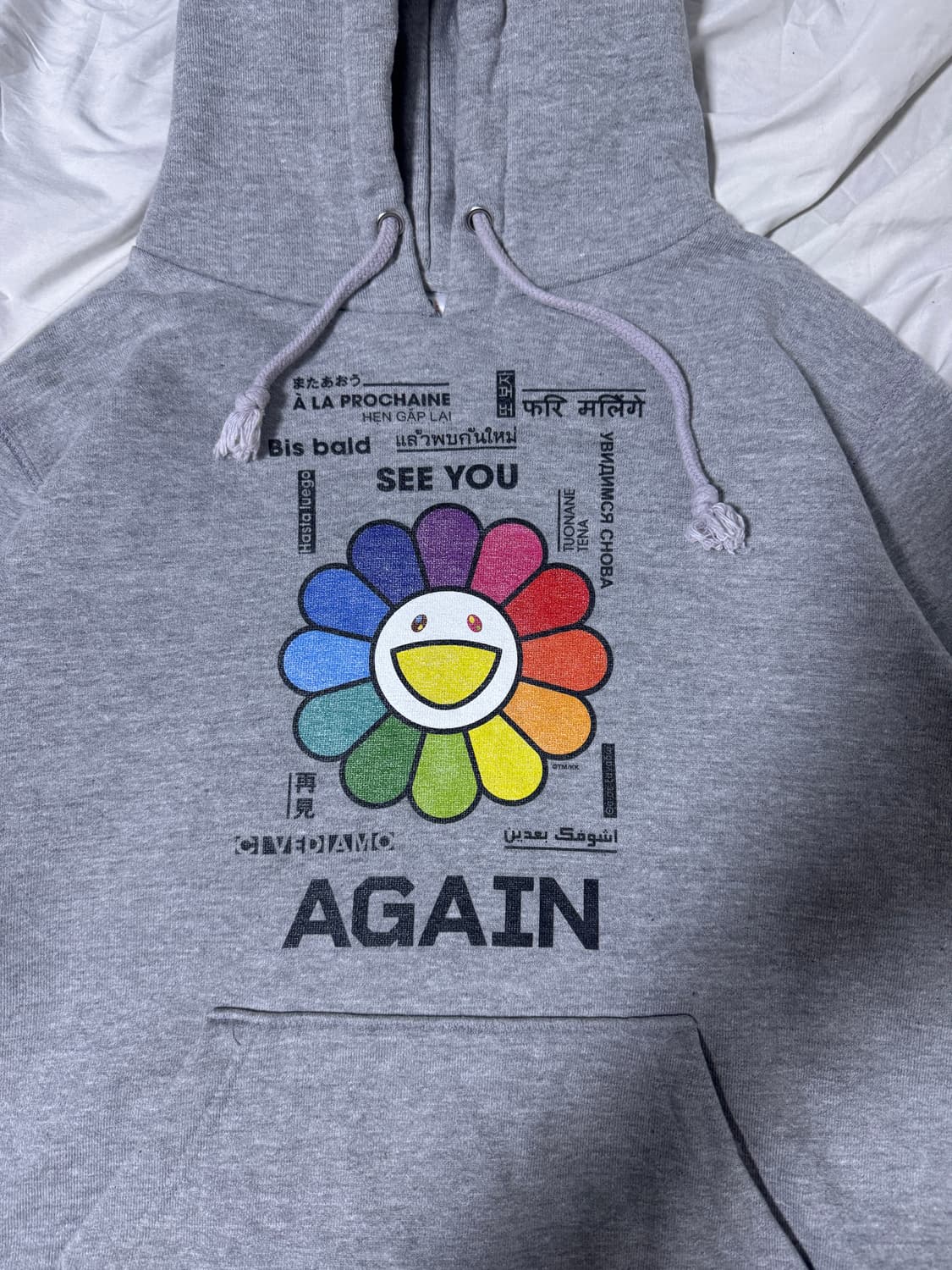 Yuzu x takashi murakami 레인보우 플라워 후드티  상품이미지3