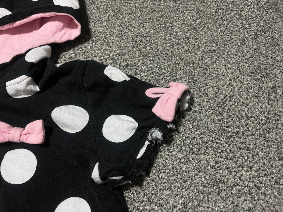 에메필 땡땡이 리본 후드집업 상품이미지2