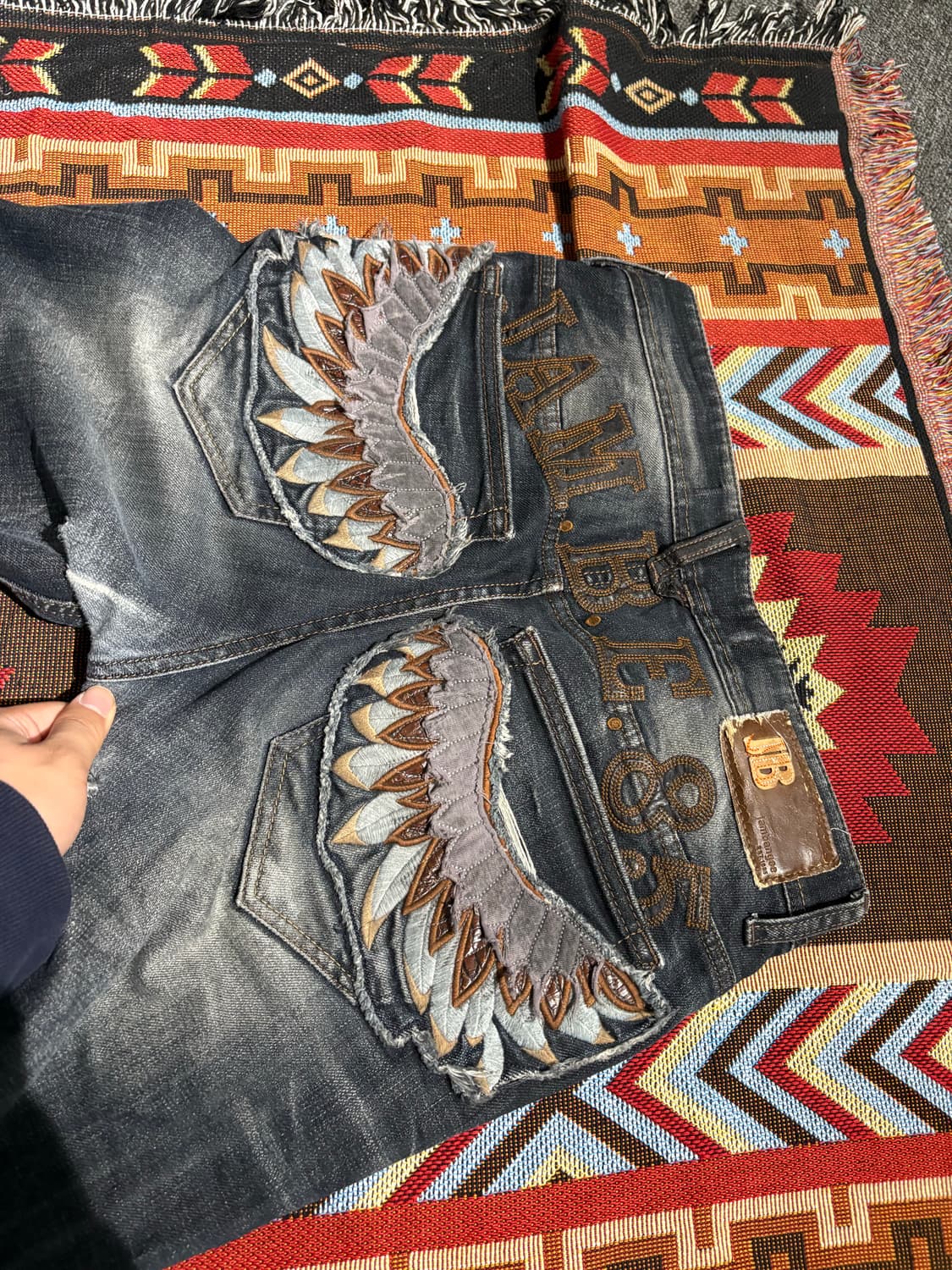 빈티지 자수 팬츠 상품이미지3