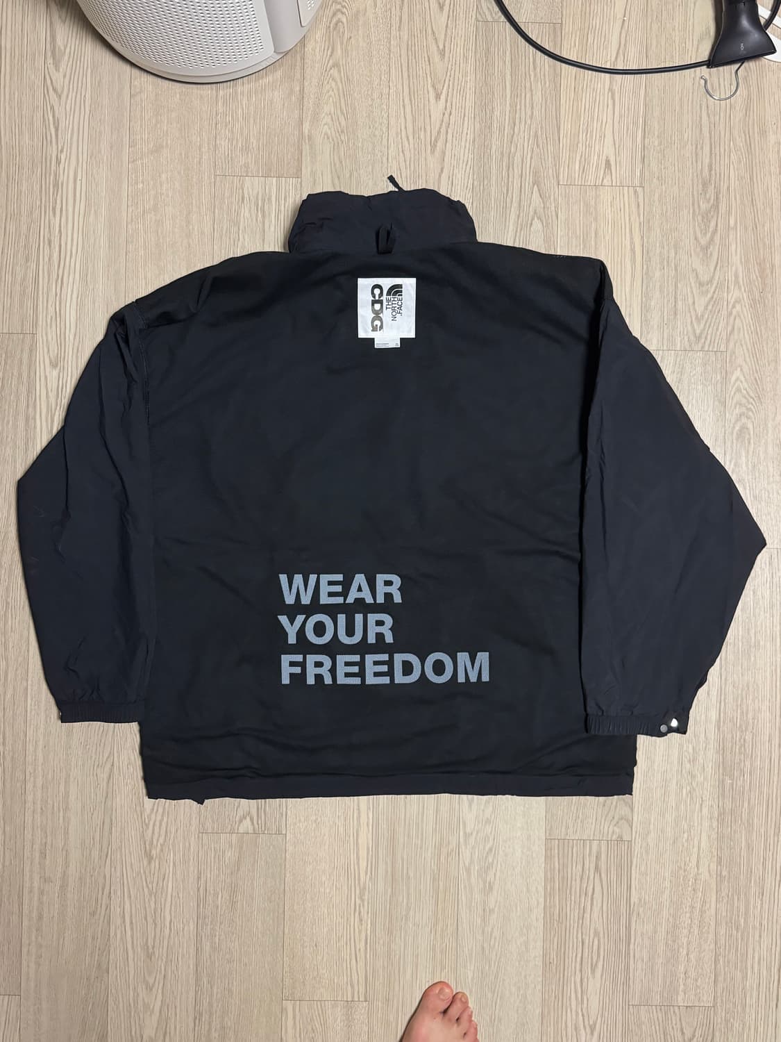 CDG 노스페이스 돔 윈드 자켓 바람막이 블랙 상품이미지1