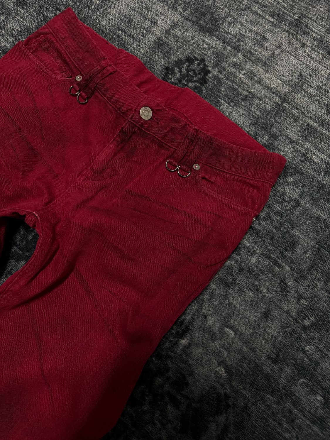 Buffalo bobs 00s red washing boots cut d 상품이미지4