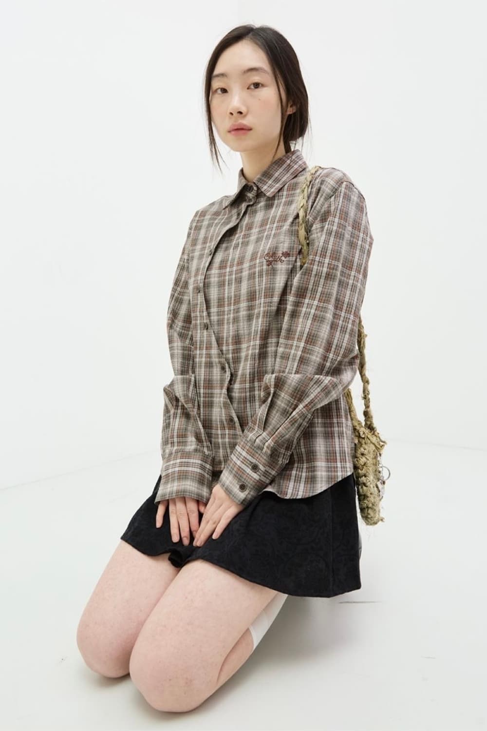 콜로신스 웨이브 체크 셔츠 상품이미지1
