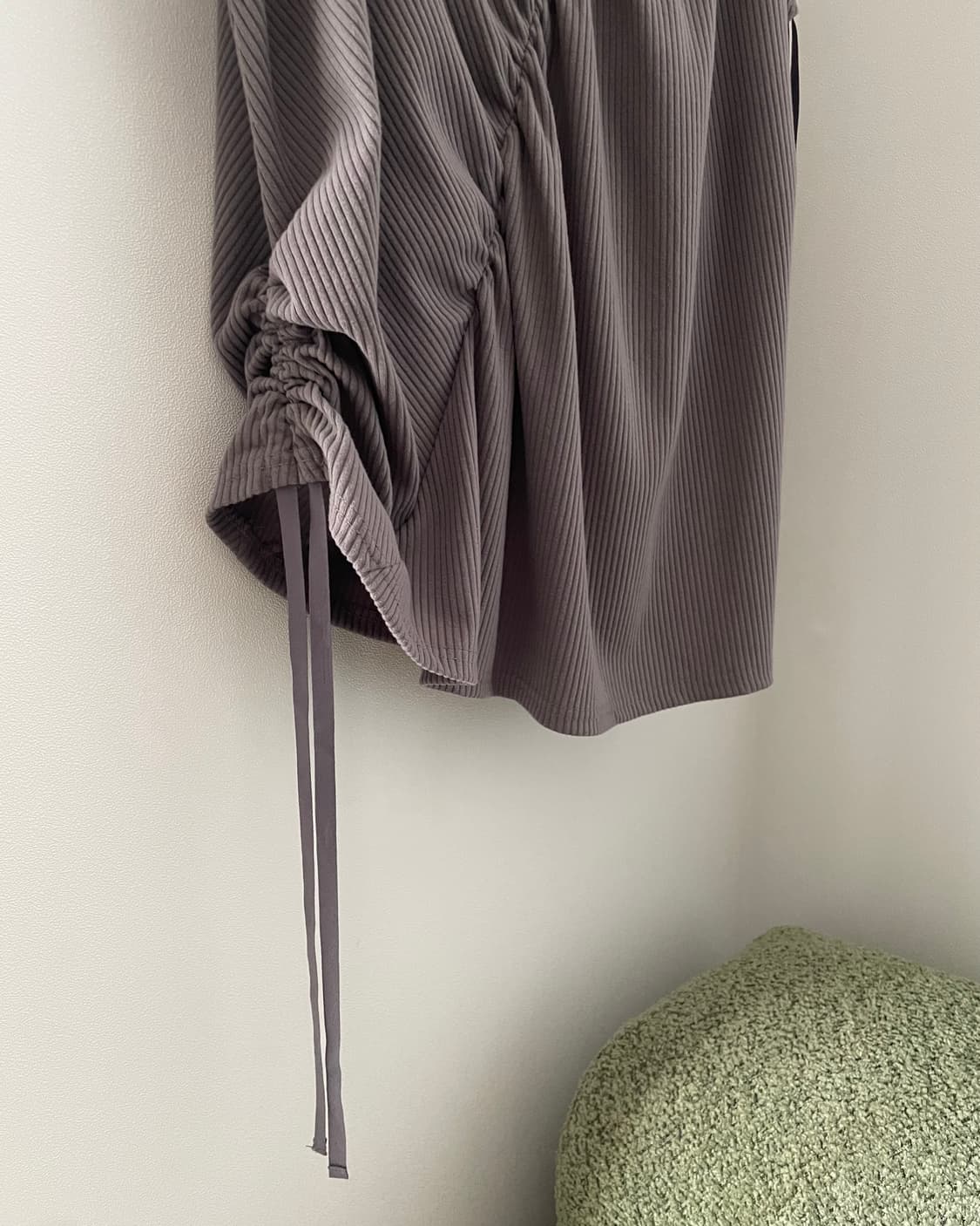 Asymmetric shirring sleeveless 상품이미지3