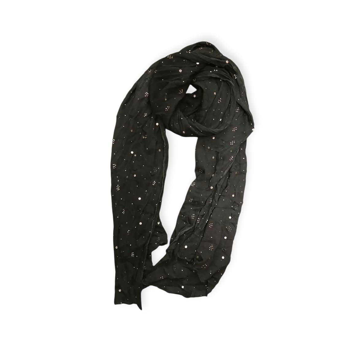 모리걸 반짝이 블랙스카프 상품이미지1