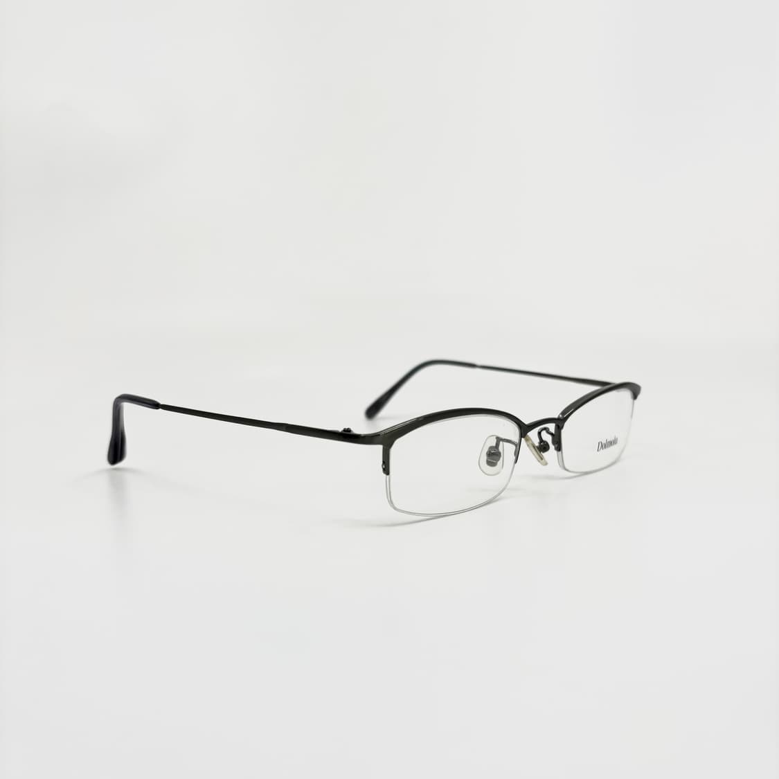 Dolmolu 빈티지 긱시크 반무테 실버그레이 메탈 프레임 안경 상품이미지2