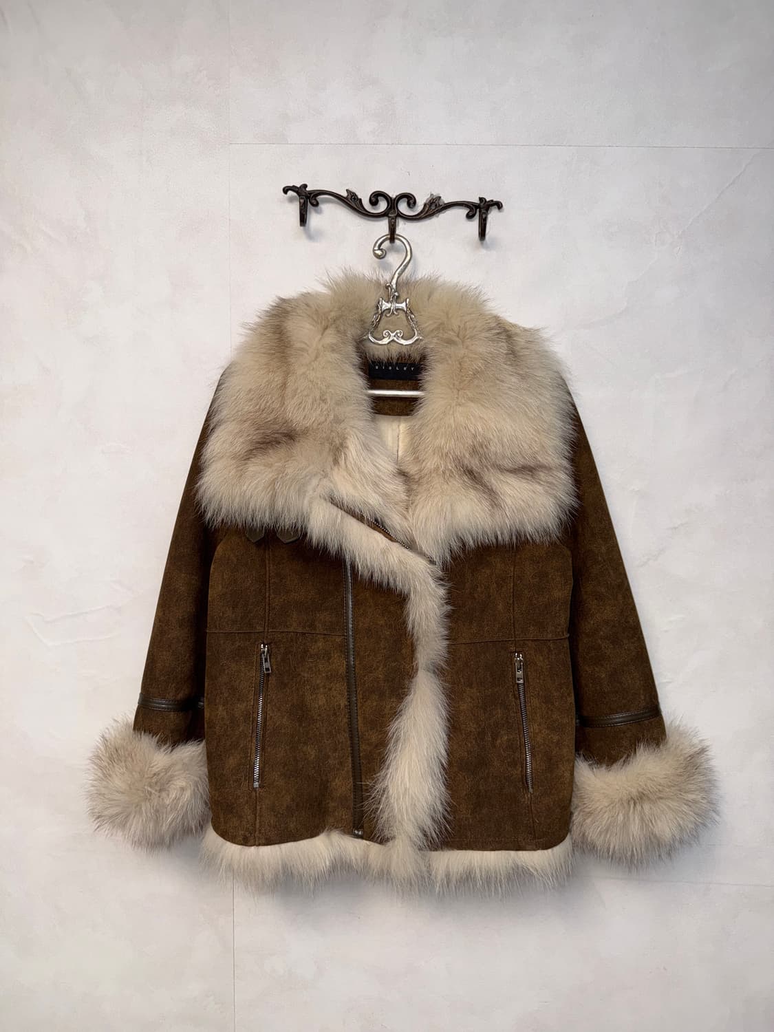 Sisley brown fox fur double buckle 무스탕 상품이미지1