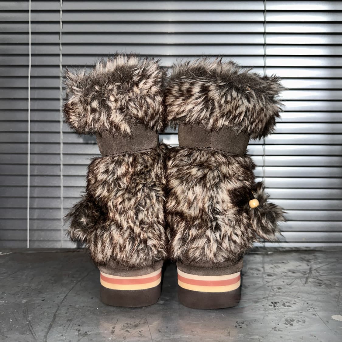 00s BEARPAW 스웨이드 퍼 트림 어그 부츠 상품이미지3