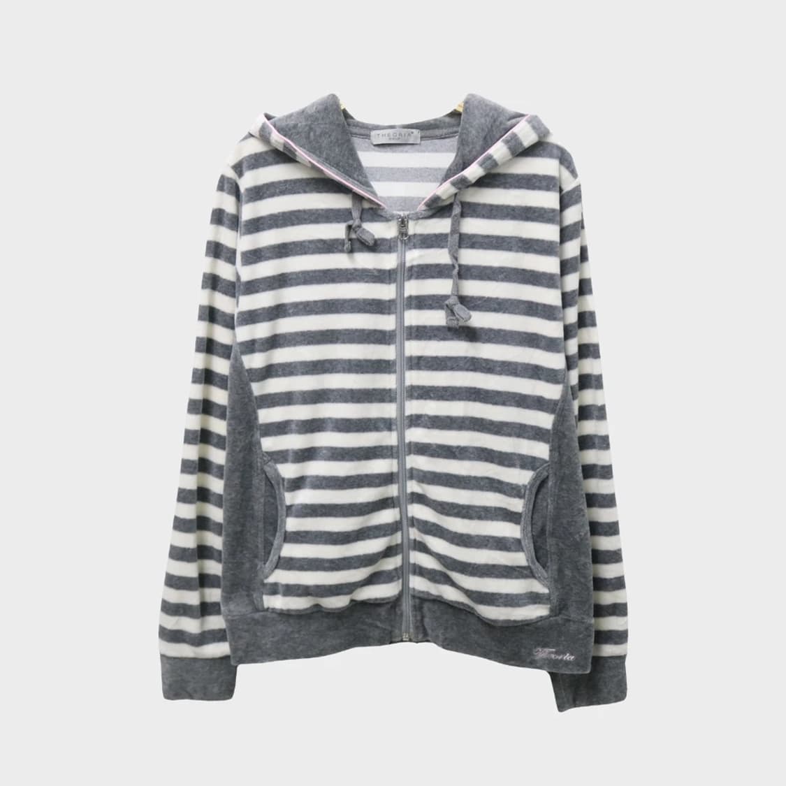 THEORIA 스트라이프 후드집업 팬츠 셋업 61382 상품이미지2