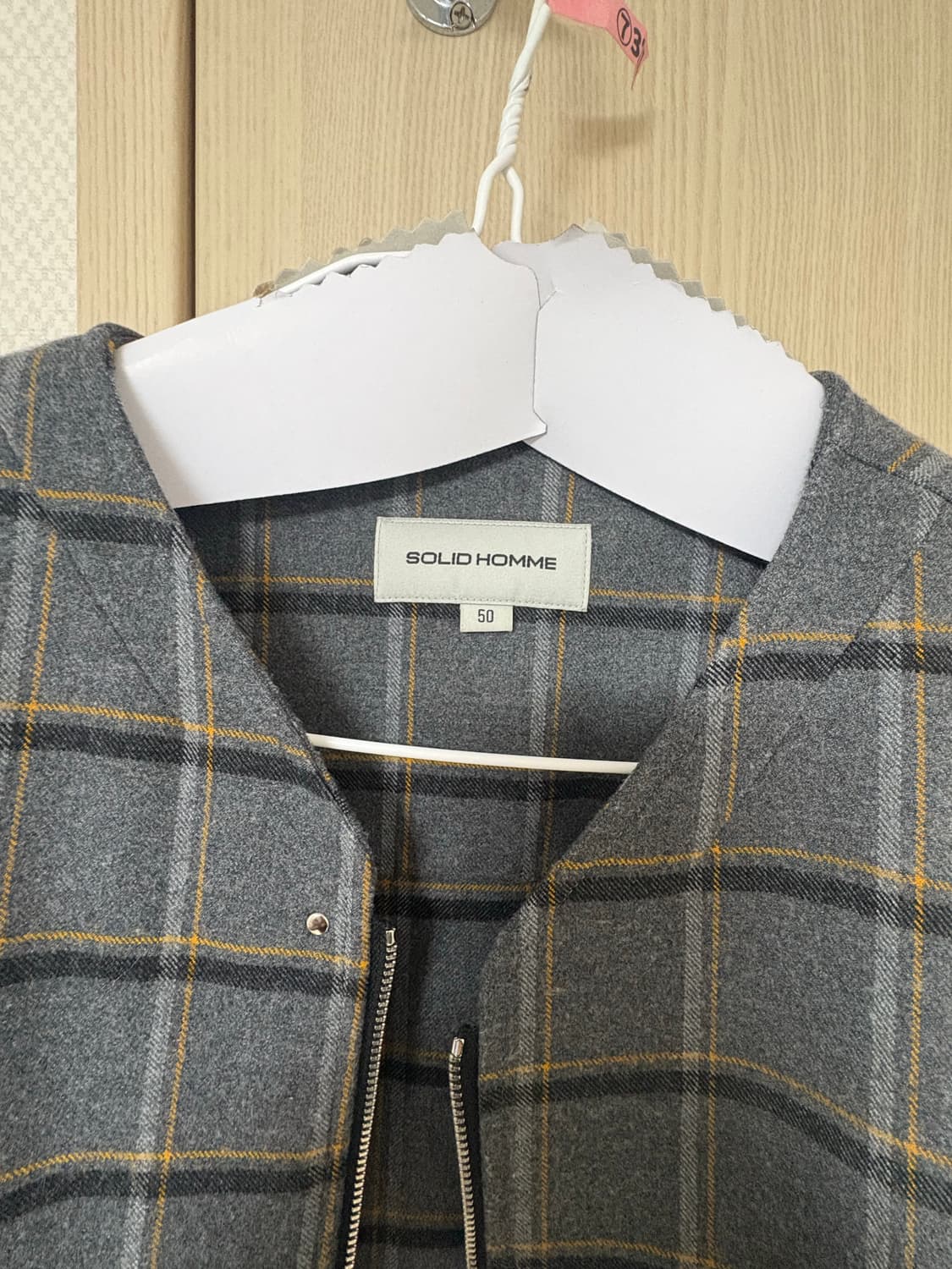 솔리드옴므 체크 지퍼 가디건 105 상품이미지4