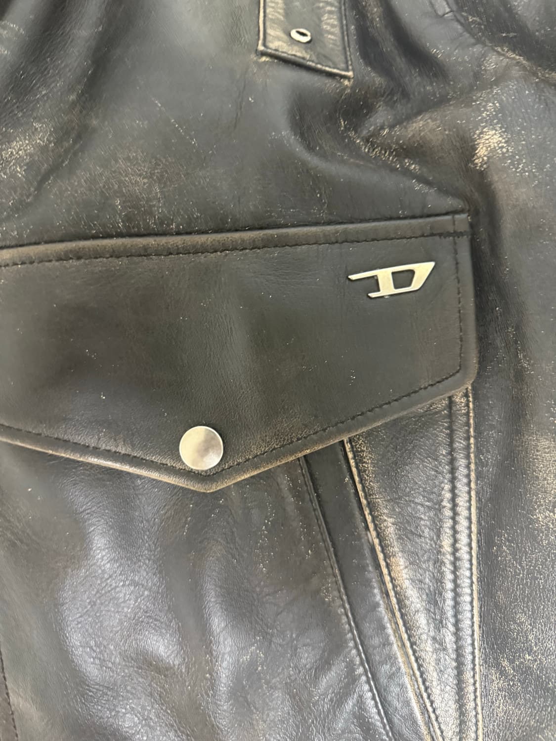 디젤 카우레더 싱글자켓 상품이미지5