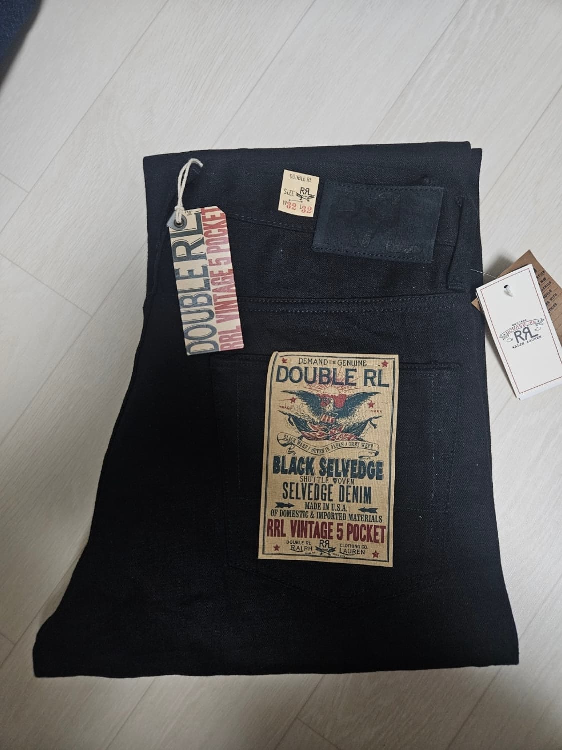 RRL 더블알엘 빈티지5포켓 블랙온블랙 32X32 상품이미지2