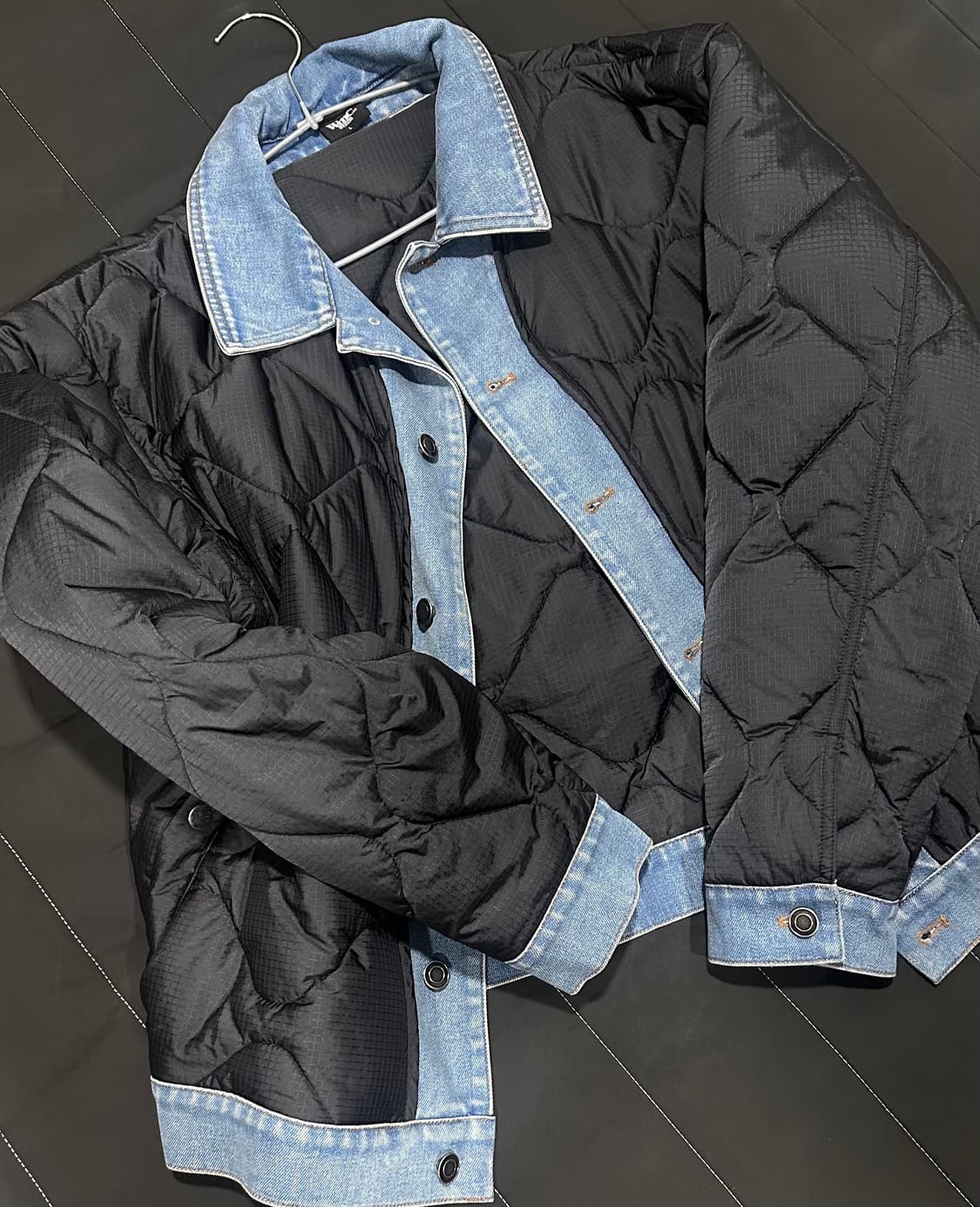 wmc 데님 레이어 퀼팅 자켓_L size 상품이미지1