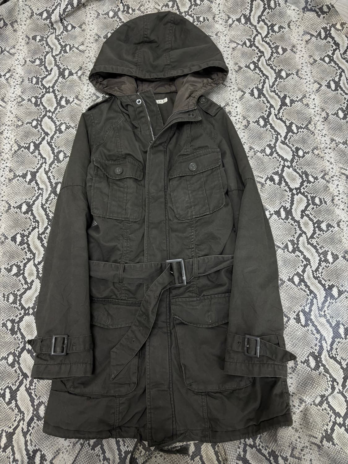 Grunge Mood Gimmick Design Over-Hoodie J 상품이미지4