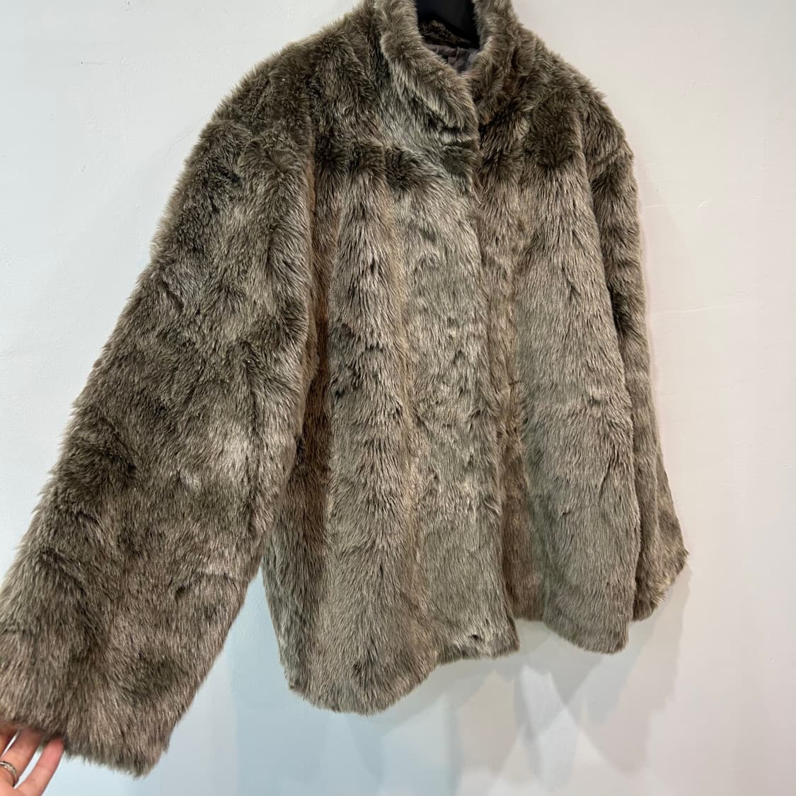카키브라운 fur jacket 상품이미지6