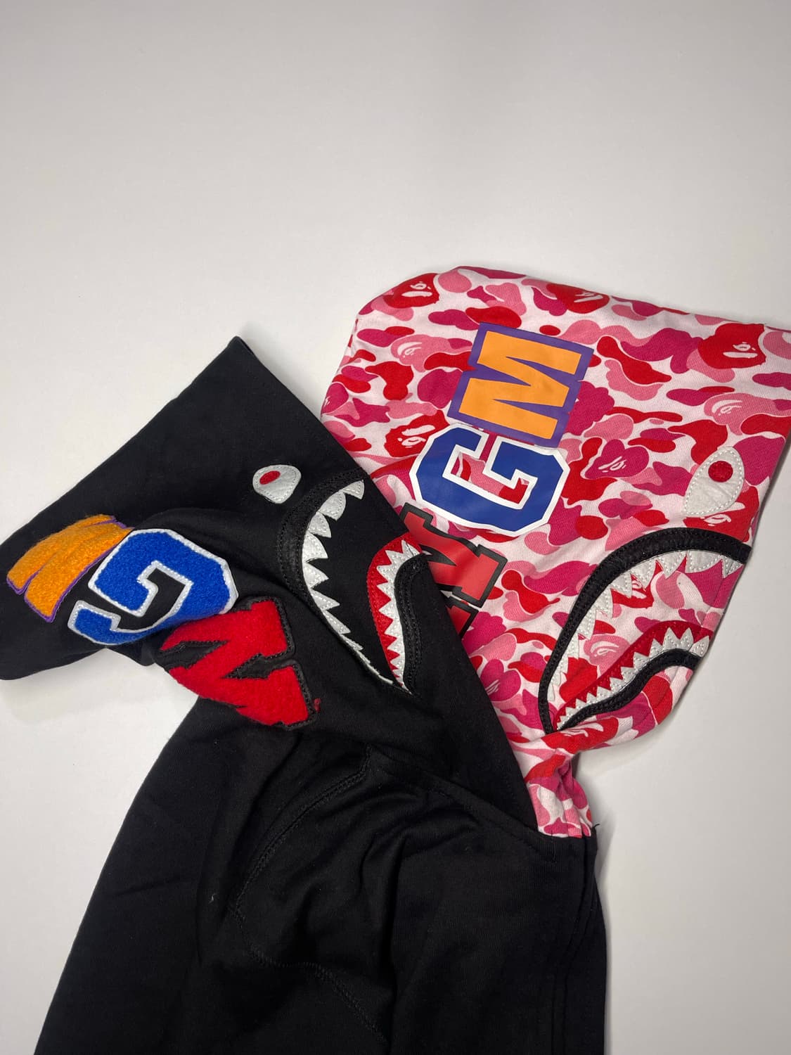 베이프 샤크 후드집업 핑크 카모 M 상품이미지1