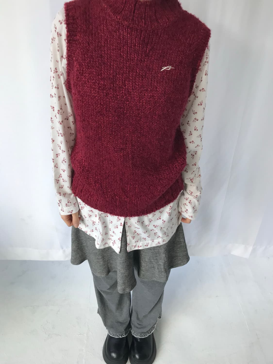 레드 니트 베스트 상품이미지2