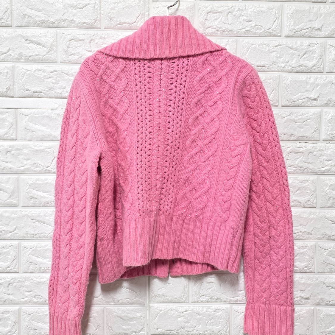 택포) 타미힐피거 핑크 가디건 M 상품이미지4