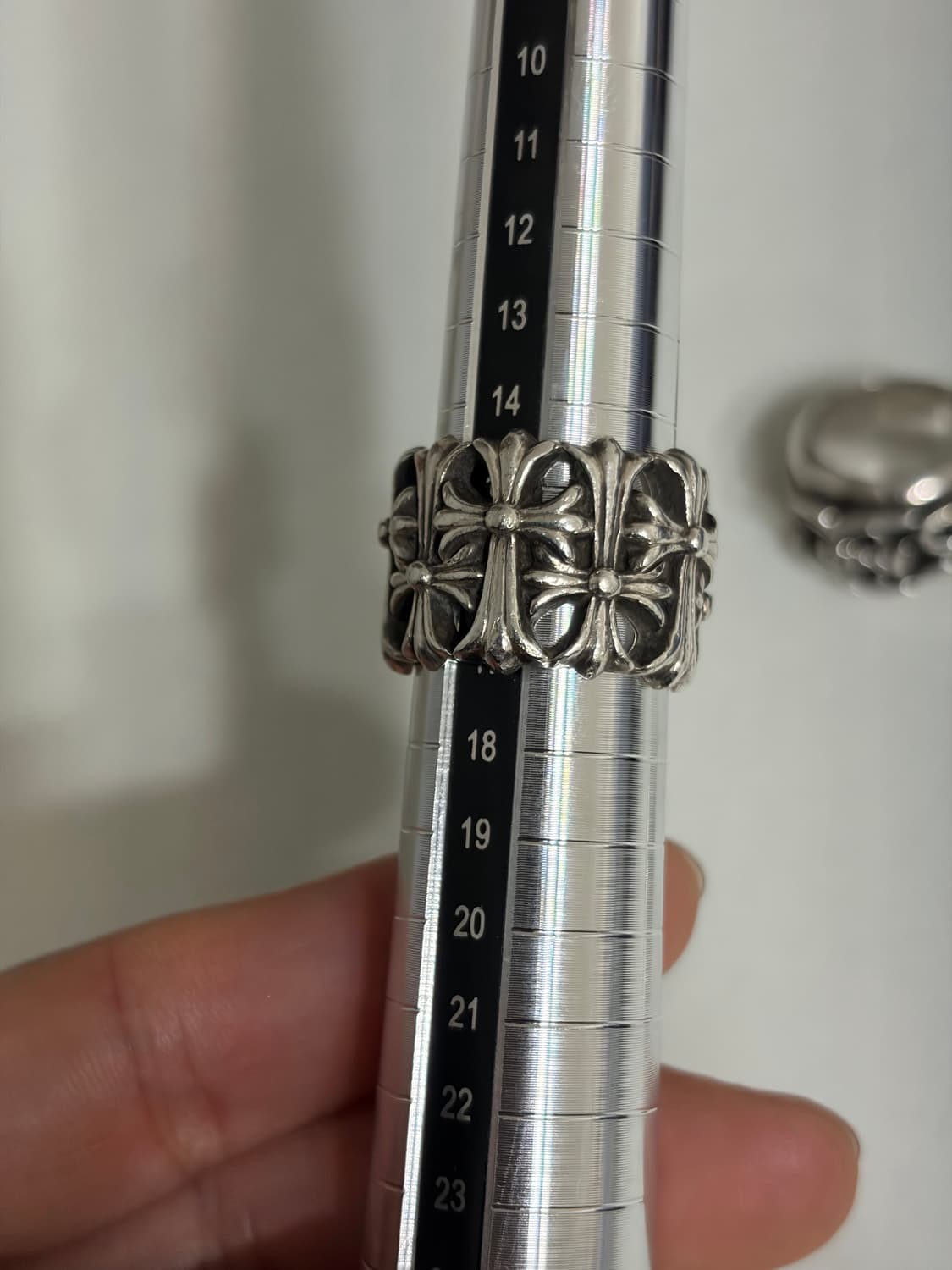 크롬하츠 세메터리 라운드링 14-15호 상품이미지3