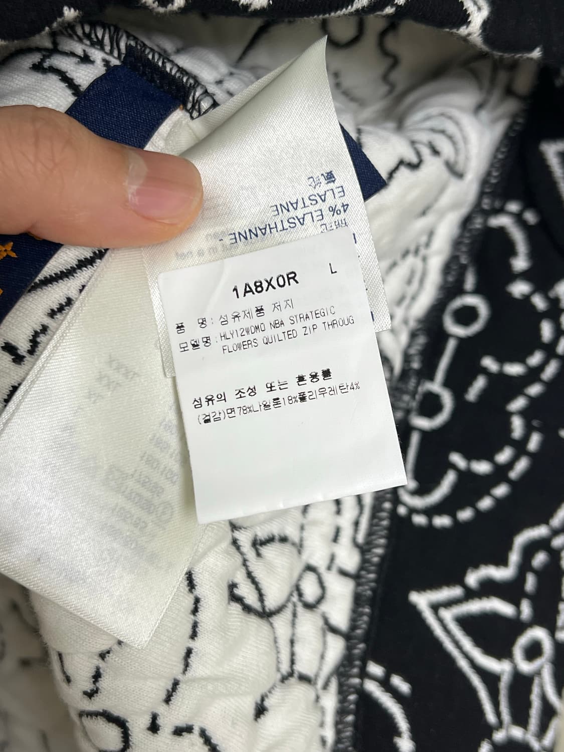 [정품] 백화점판 / L 루이비통xNBA 플라워 모노그램 후드집업 상품이미지6