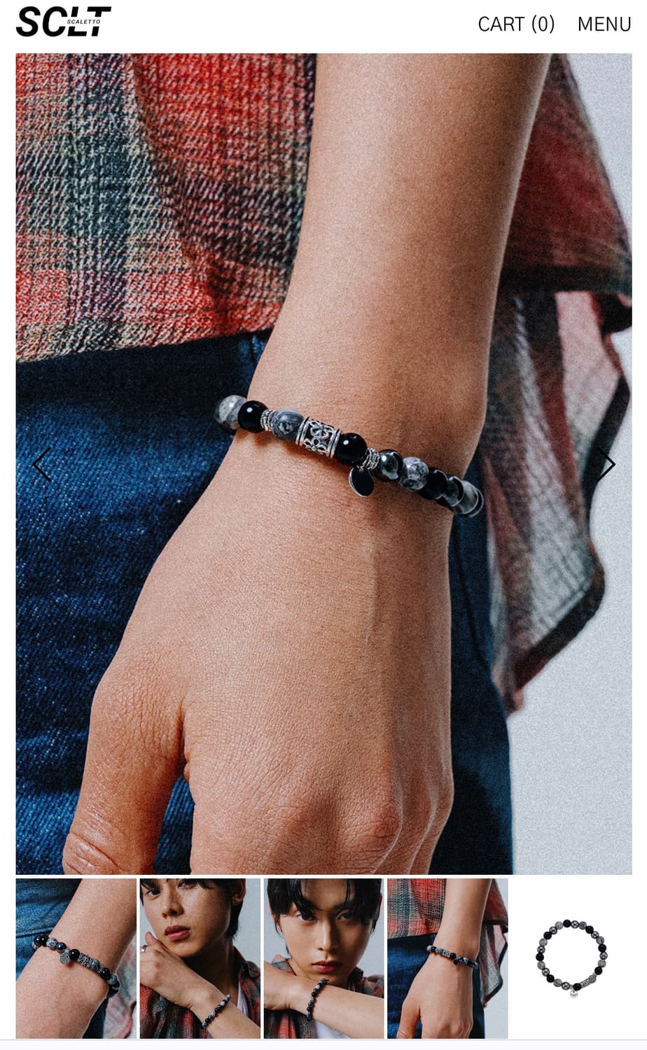 SCALETTO BLACK 원석 팔찌 (릴보이 착용) 상품이미지1