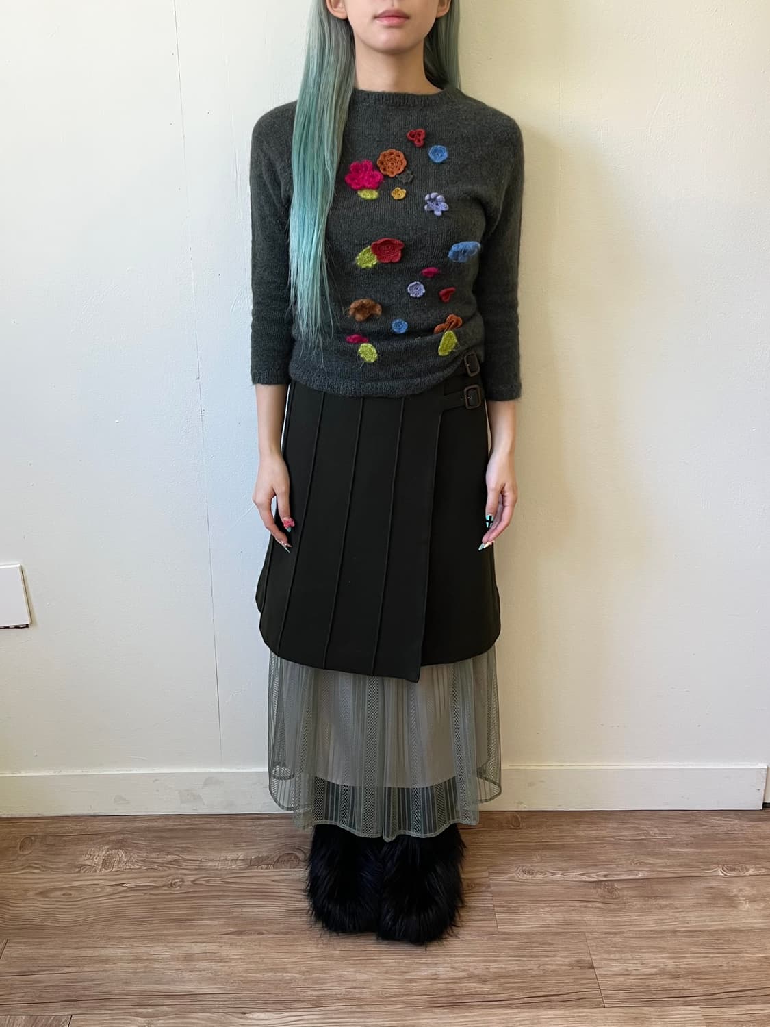 Dee Flavor 올리브 랩 스커트 상품이미지8