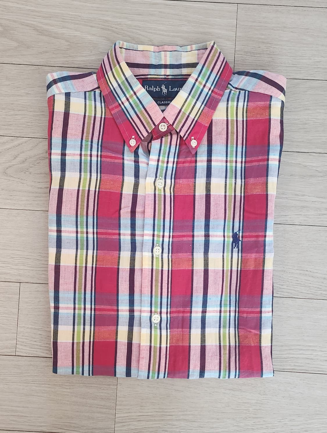 《랄프로렌 클래식핏 체크 셔츠》표기사이즈 M(90~100가능)  상품이미지1