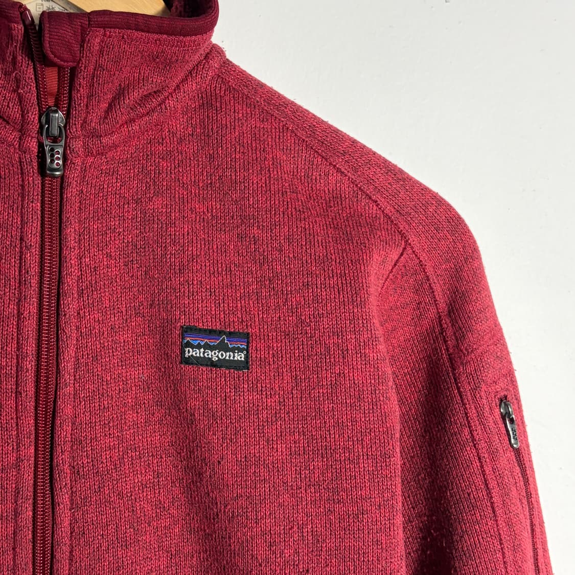 파타고니아 빈티지 버건디 집업 플리스 자켓 상품이미지2