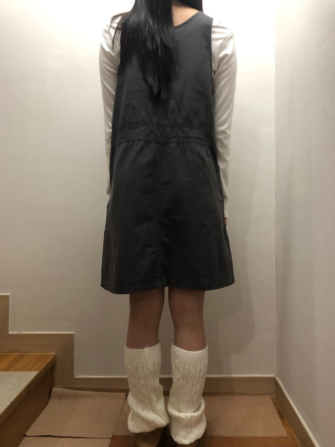 빈티지 그레이 버튼 원피스 상품이미지10