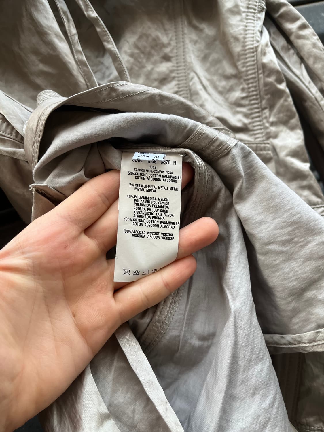 Ermanno Scervino 코튼 나일론 혼방 롱 자켓  상품이미지8