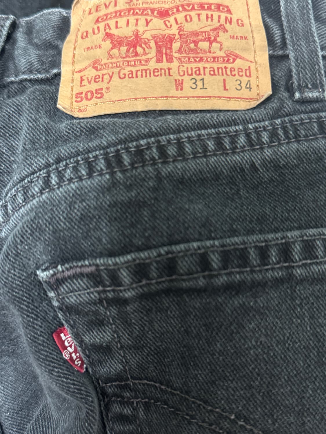 리바이스 505 블랙 (밑단수선) 상품이미지1