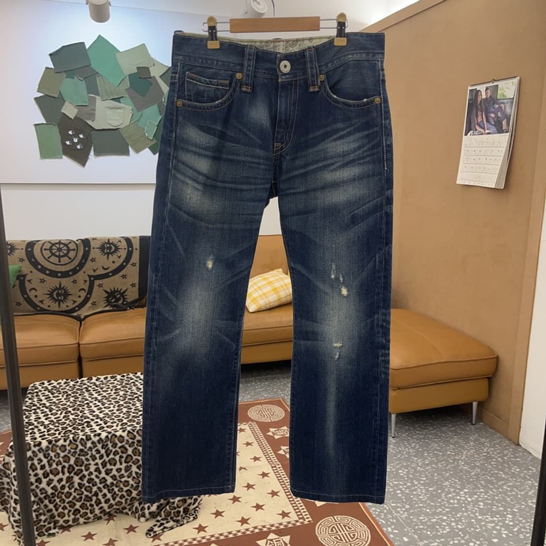 리바이스 523 디스트로이드 페인팅 패치 데님팬츠 30인치 C09162 상품이미지3