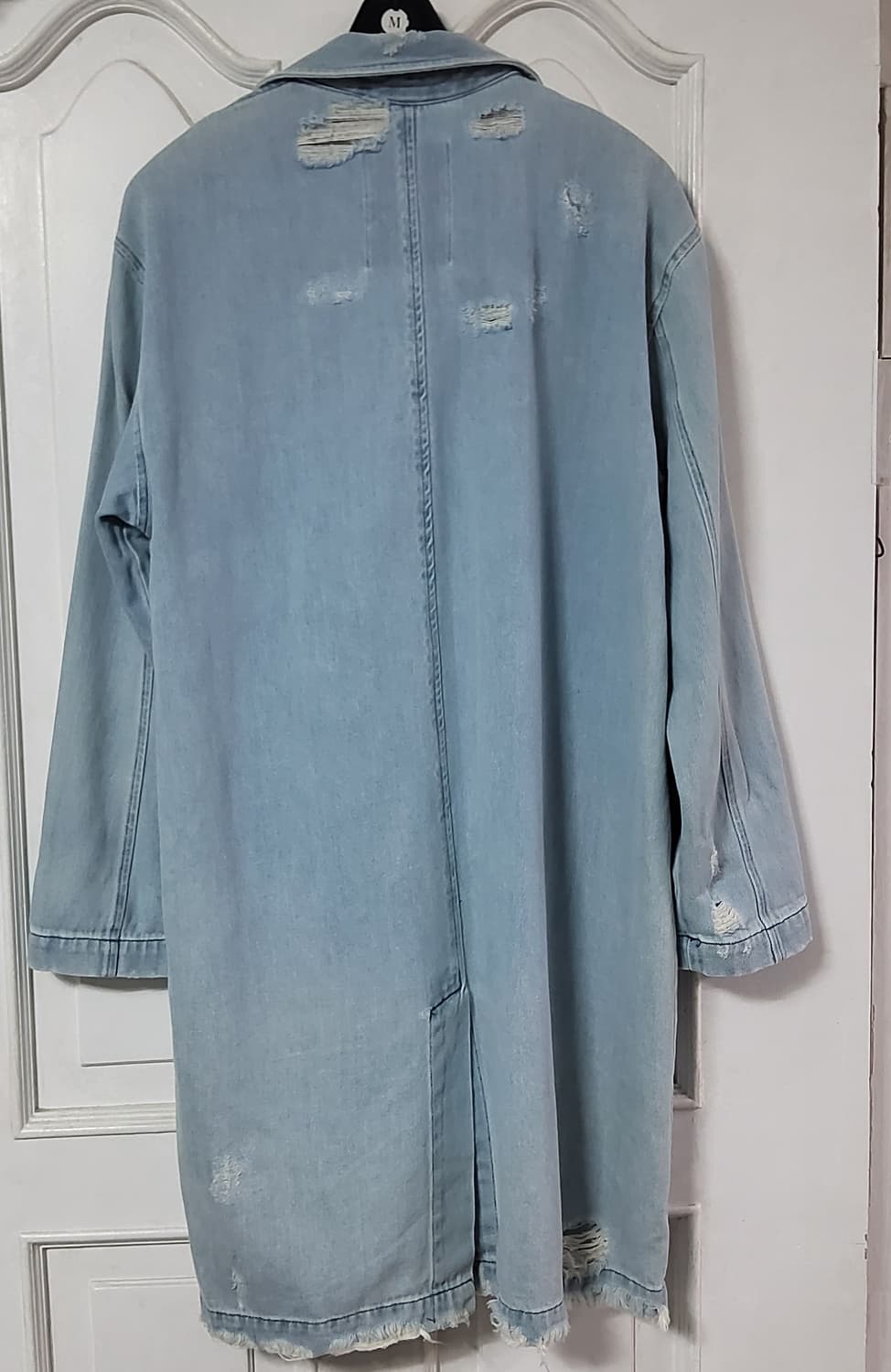 자라 데미지 데님 롱 코트 자켓 연청 여자 77 88 거의새옷 상품이미지6