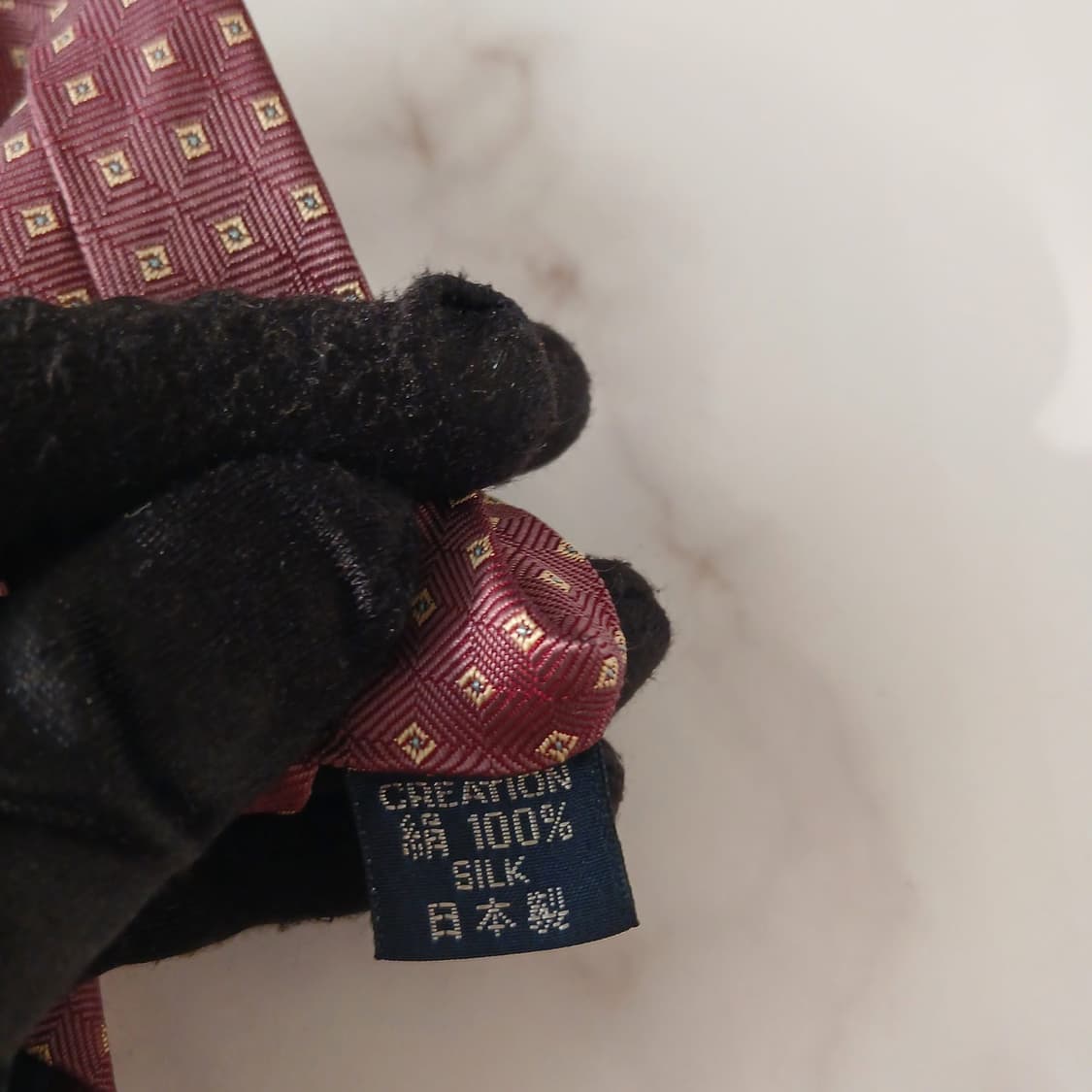 버버리 실크 다크핑크 기마사 자카드 넥타이 9.6cm B등급 A19031 상품이미지10