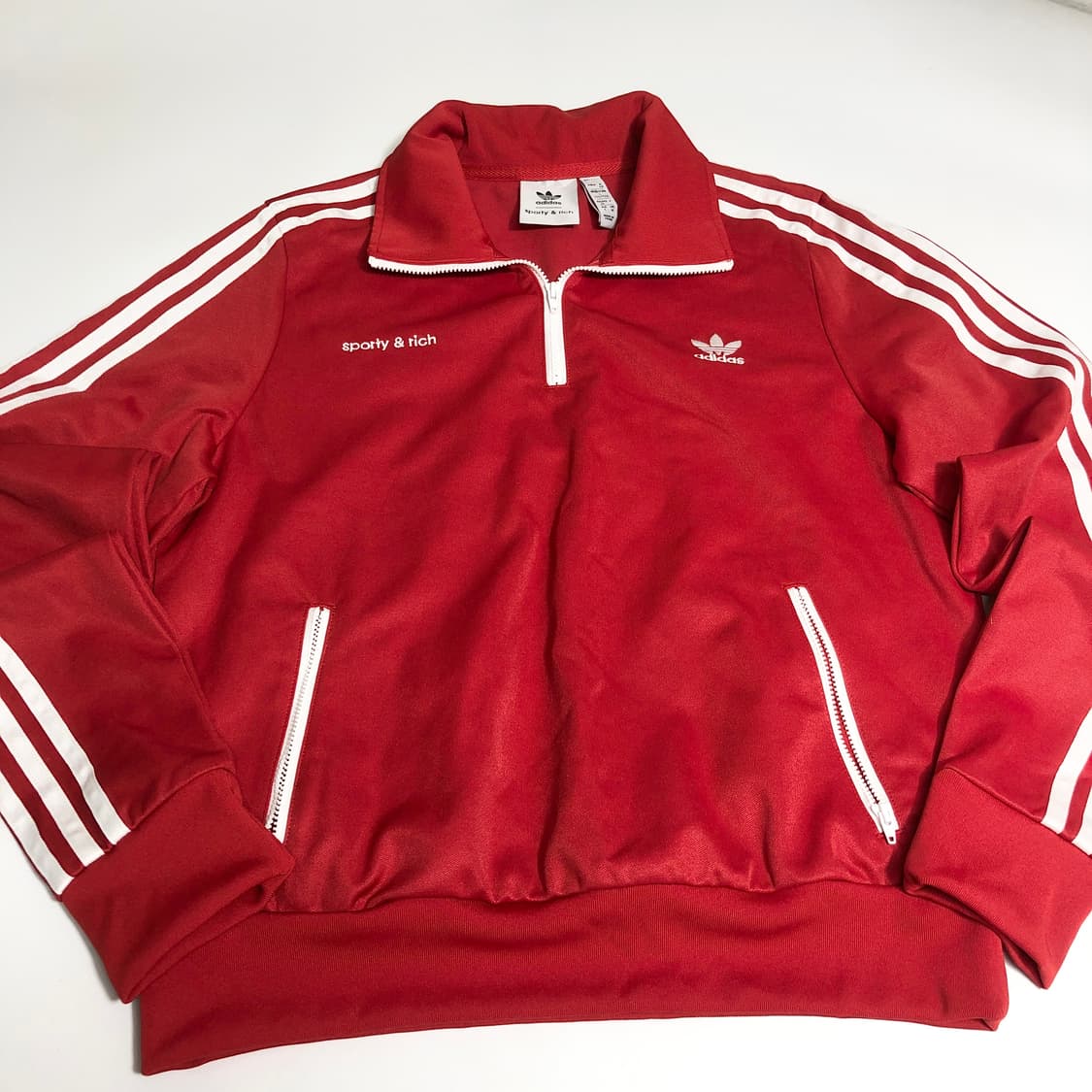 아디다스 스포티앤리치 하프집 트랙자켓 L 상품이미지4