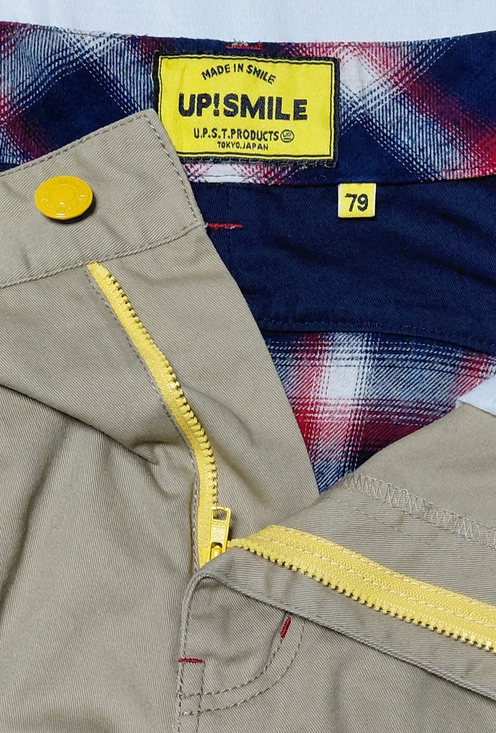 업스마일(UP!SMILE) 시그니처 지퍼 디테일 치노 팬츠 (79사이즈) 상품이미지6