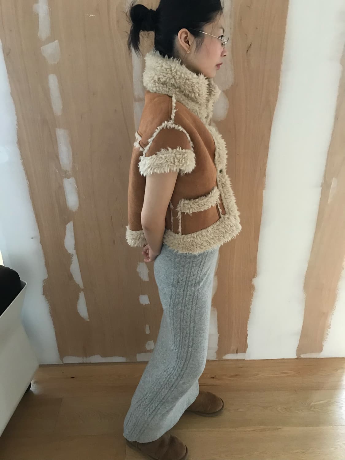 vintage half shearling jacket 상품이미지2