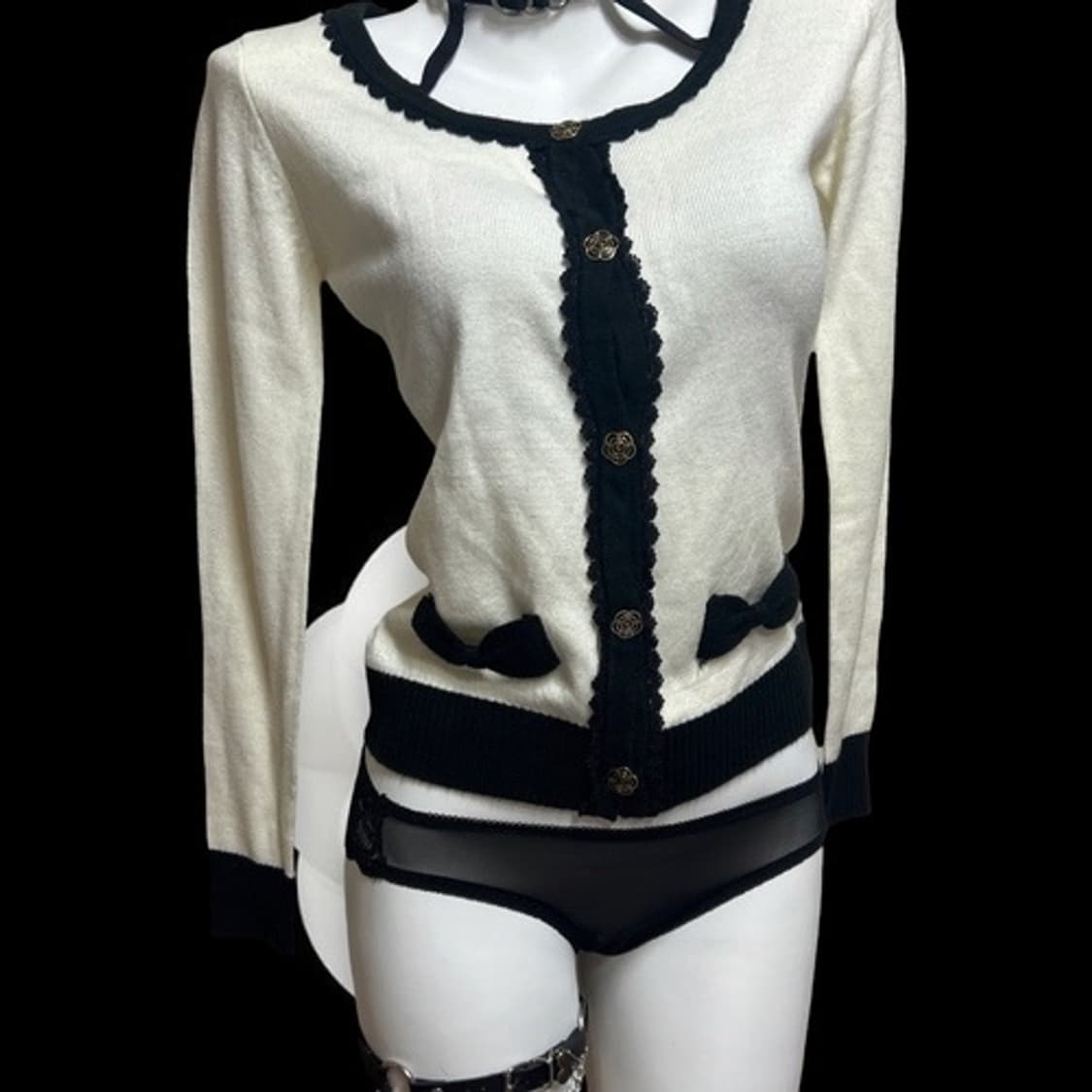 Cecil mc bee Ribbon cardigan 상품이미지5