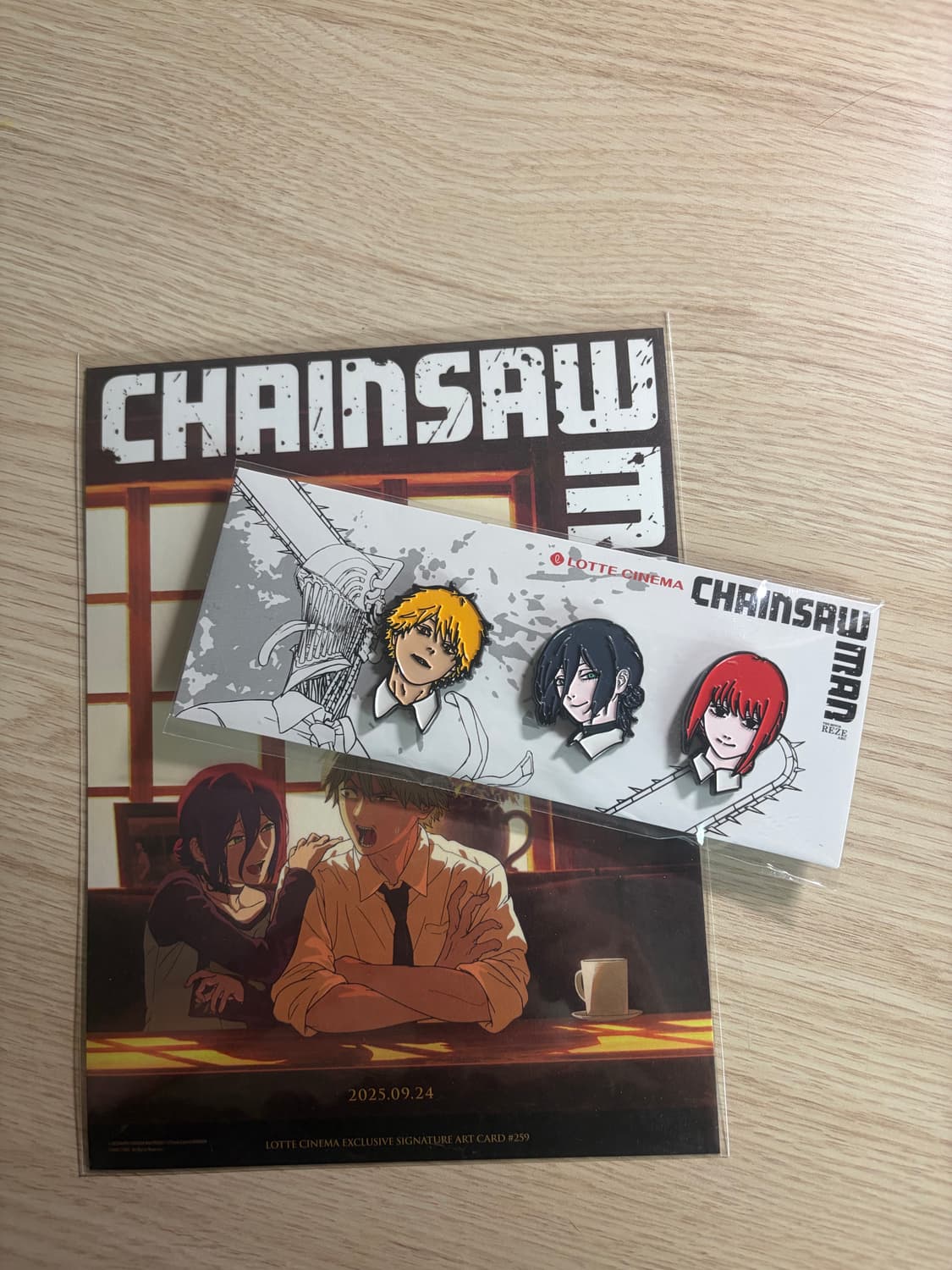 체인소맨 롯데시네마 핀 뱃지 굿즈 + 1주차 특전 상품이미지1