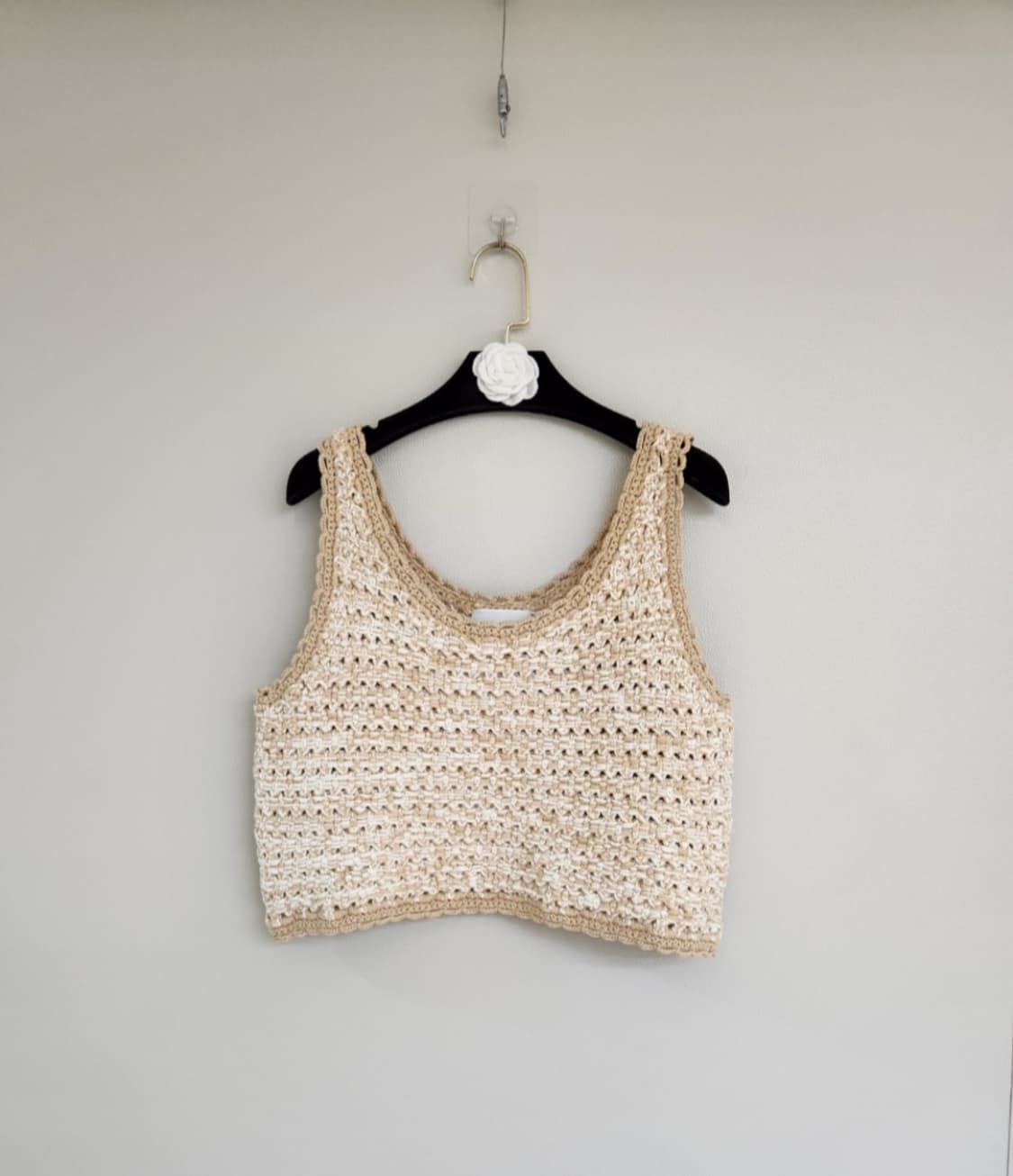 (새상품 )코치 네트 니트 크롭 탑 L사이즈 상품이미지4