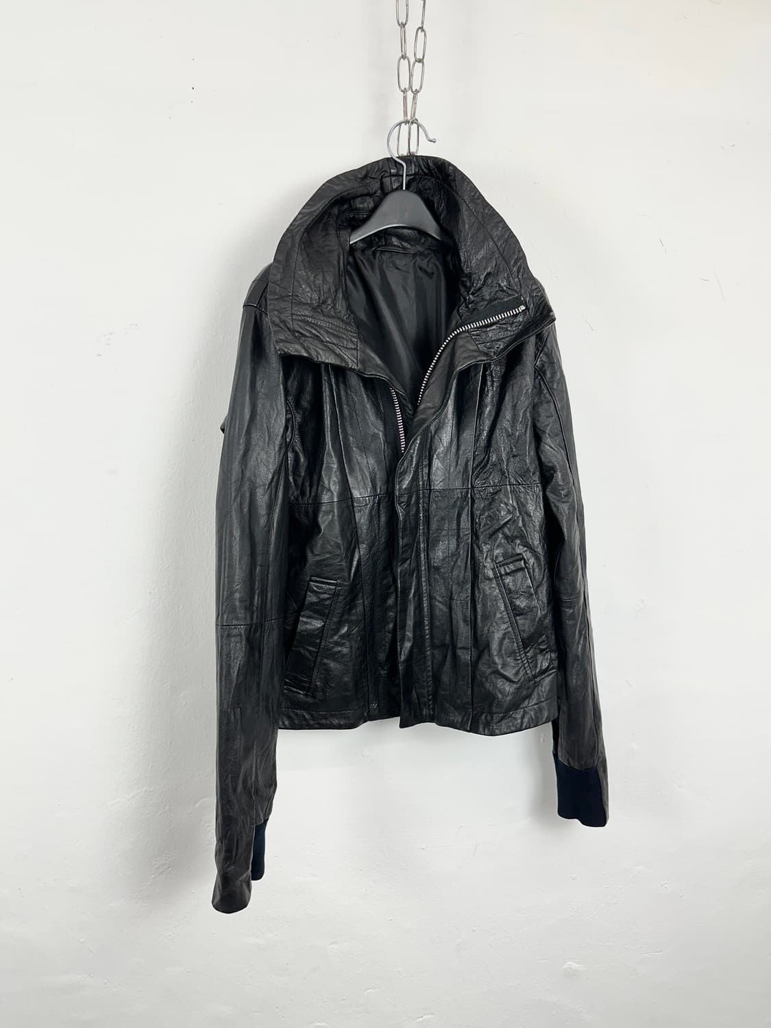 Lambskin High-Neck Leather Jacket 상품이미지1