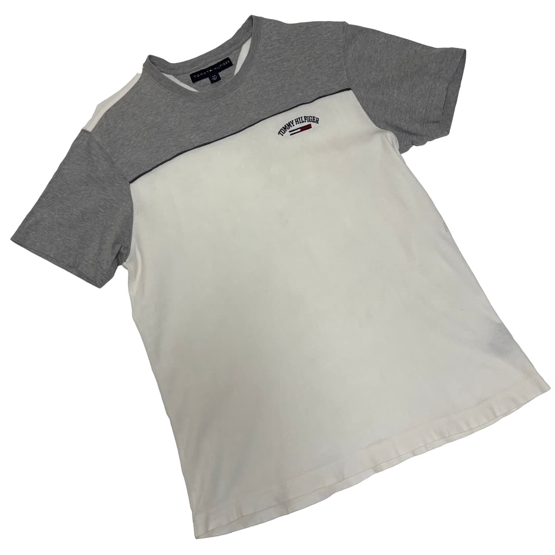 타미힐피거 자수 로고 배색 티셔츠 상품이미지1