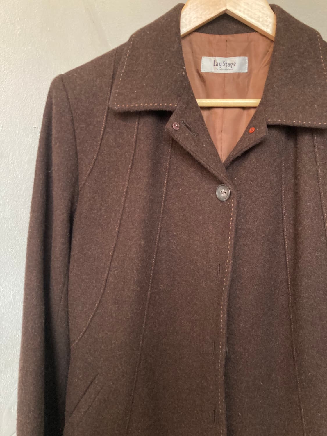 빈티지 브라운 숏 코트 상품이미지2
