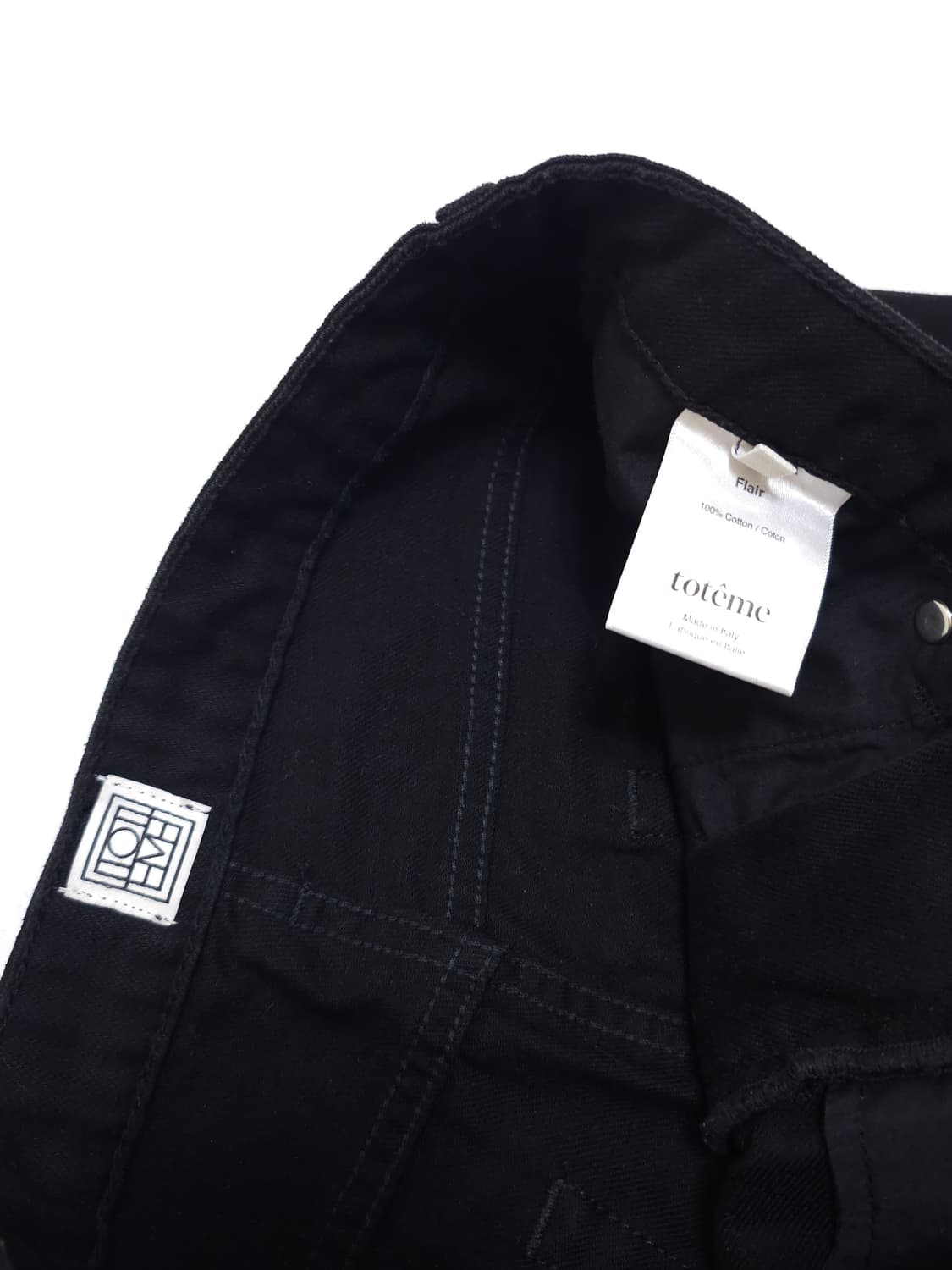 토템 플레어 와이드 블랙 데님 상품이미지4