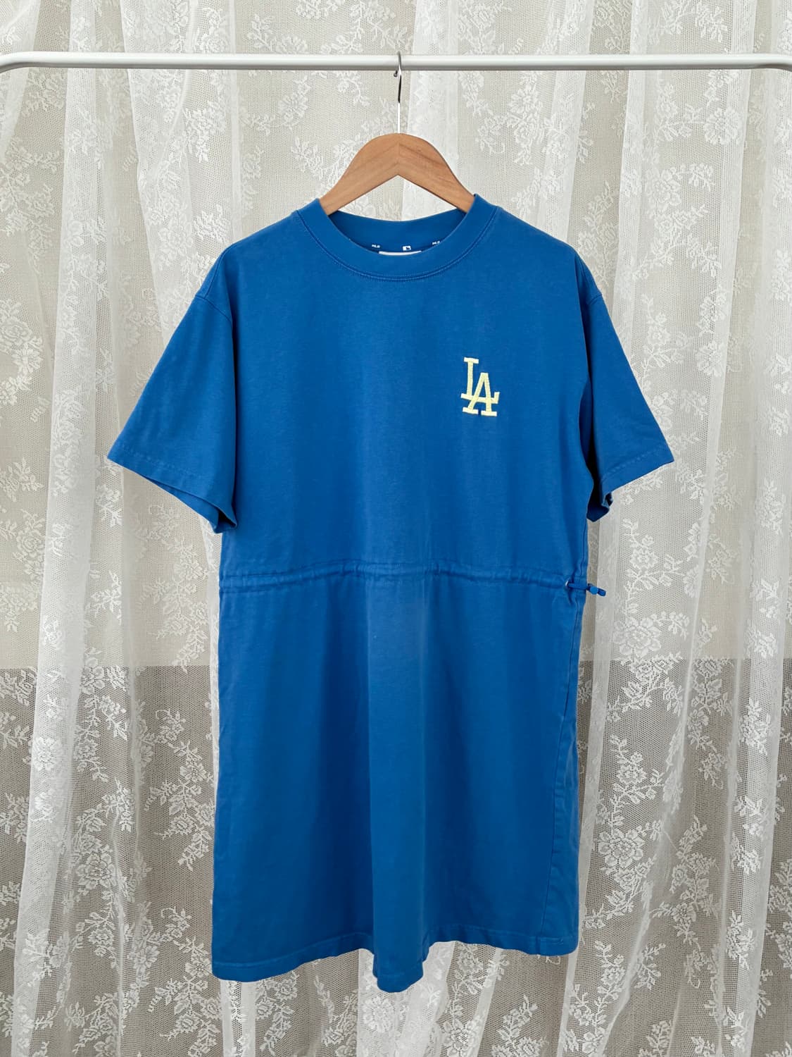 XS) MLB LA 반팔 미니 원피스 블루 상품이미지1