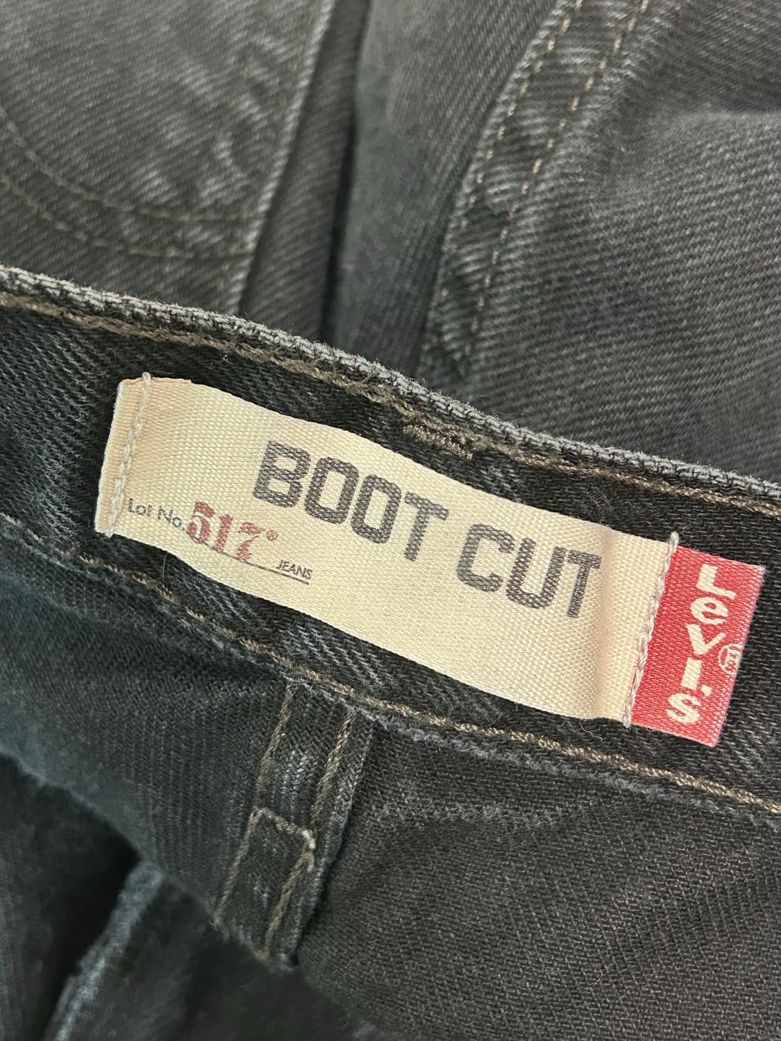 리바이스 517 블랙 부츠컷 데님팬츠 상품이미지5