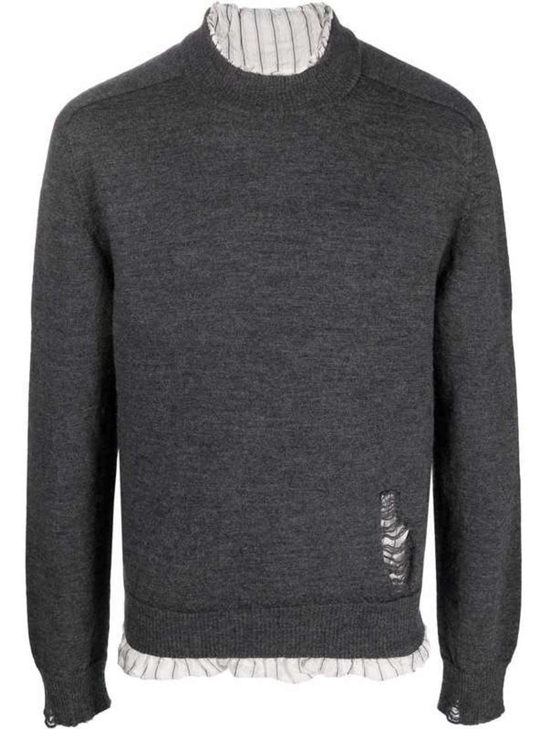 마르지엘라 디스트레스드 레이어드니트 그레이 L 상품이미지1