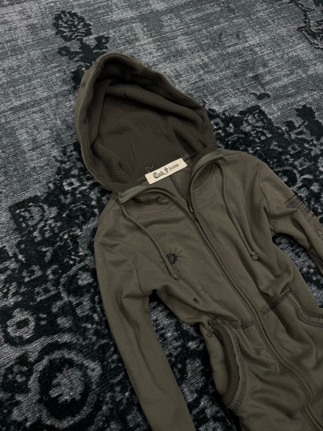 Cook jeans 00s y2k khaki grunge hoodie 상품이미지2