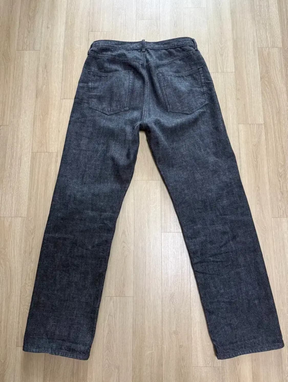 (01) 우드비 5p 레귤러 스트레이트 데님 블랙 인디고 상품이미지3