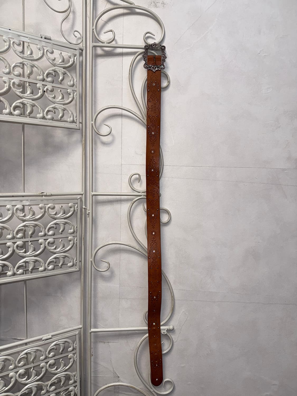 Anna Sui brown oriental fairy cubic belt 상품이미지3